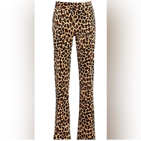 FRAME Leopard Print Bootcut Trousers
